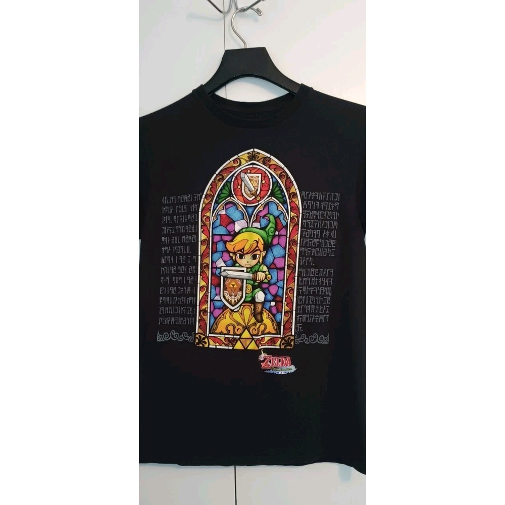 Vintage Nintendo Legend of Zelda Windwaker Shirt Stained Glass Link Y2k Kidcore
